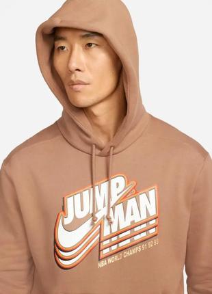 Худи jumpman core fleece po hoodie “archaeo brown” s dc9604-2563 фото