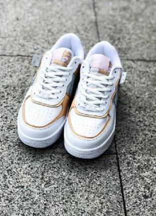 Кросівки nike air force shadow white brown grey 36-41р.7 фото