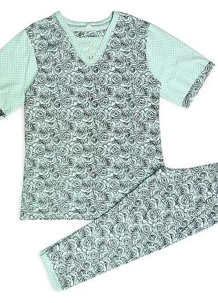 Піжама лосини + футболка "ross" м'ята. розмір 44.