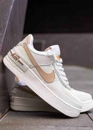 Nike air force 1 shadow white beige