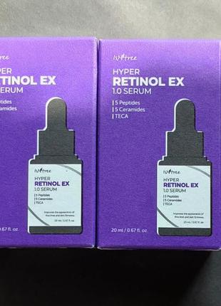 Сироватка антивікова  isntree hyper retinol ex 1.0 serum з 1% retinol ex, пептидами, керамідами та teca