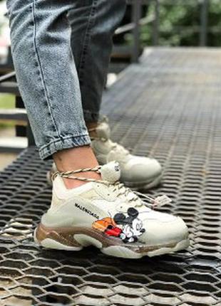 Кросівки balenciaga triple-s беж міккі 36-41р.7 фото