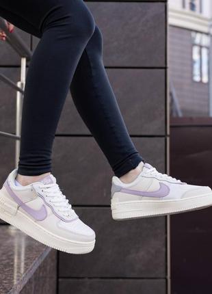 Nike air force 1 shadow white purple6 фото