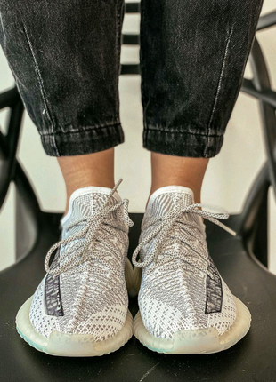 Кросівки adidas yeezy колаб + dior (шнурки рефлектив) 36-40р.12 фото