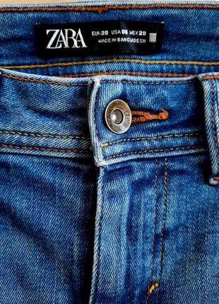 Zara  джинсы скини синий деним10 фото