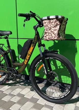 Электровелосипед cubic-bike electric 26" хаки 500ватт 8ач 48в2 фото
