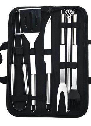 Набор инструментов для барбекю sv 6 предмета в чехле черный (sv2242-4)1 фото