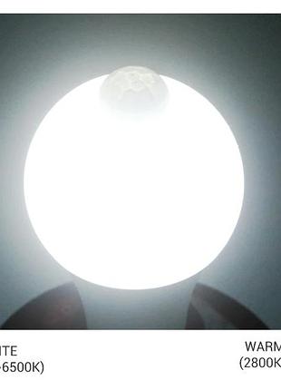 Лампа с датчиком движения sv led e27 ip42 12w внутри и для улицы (sv2490)