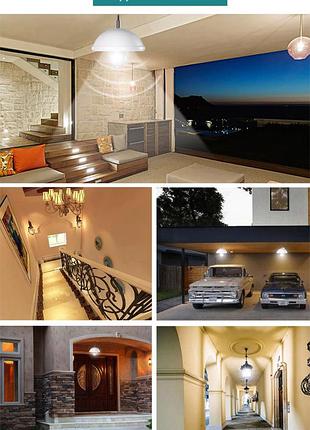 Лампа с датчиком движения sv led e27 ip42 12w внутри и для улицы (sv2490)