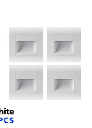 Світильник для підсвічування сходів sv 4 шт білий (sv3071), білий1 фото