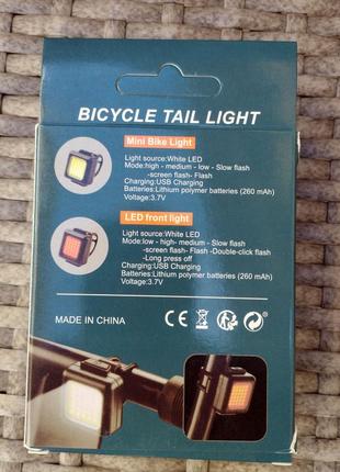 Комплект мигалок, фонарей велосипедных8 фото