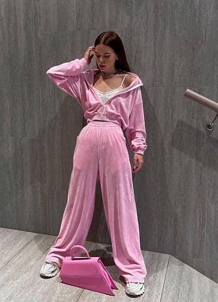 Женский велюровый спортивный костюм топовый костюм женский