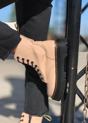 Dr martens jadon beige 🆕 шикарные осенние ботинки мартинс 🆕 купить наложенный платёж3 фото