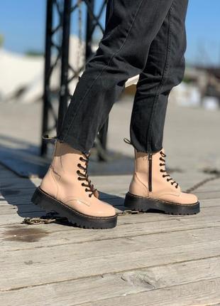 Dr martens jadon beige 🆕 шикарные осенние ботинки мартинс 🆕 купить наложенный платёж1 фото