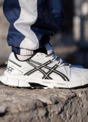 Мужские кроссовки спортивныеasics gel-kahana 8 white black ассикс гель кахана 84 фото