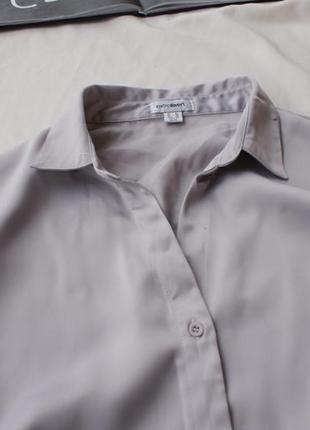 Базовая качественная атласная рубашка блуза большой размер3 фото