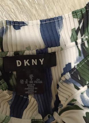 Dkny блуза топ плісе в принт квіти сток8 фото