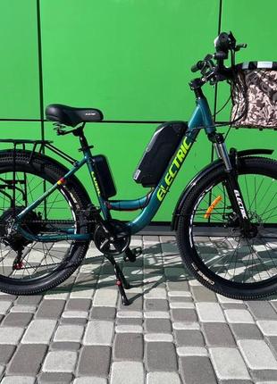 Электровелосипед cubic-bike electric 26" зеленый 1000ватт 10,4ач 48в