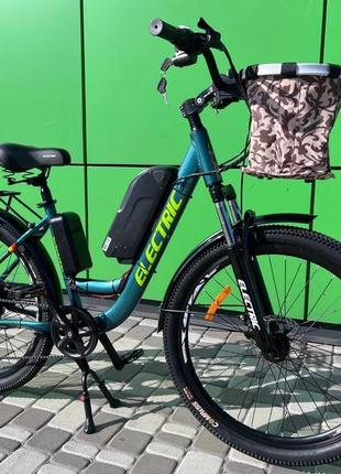 Электровелосипед cubic-bike electric 26" зеленый 1000ватт 10,4ач 48в3 фото