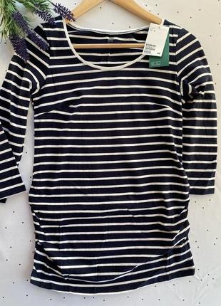 Туника футболка в полоску полосатая для беременных mama h&m размер s m