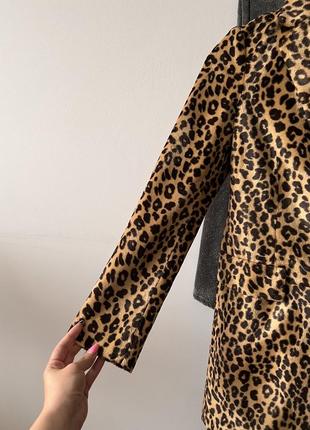 Бархатный пиджак блейзер леопард5 фото