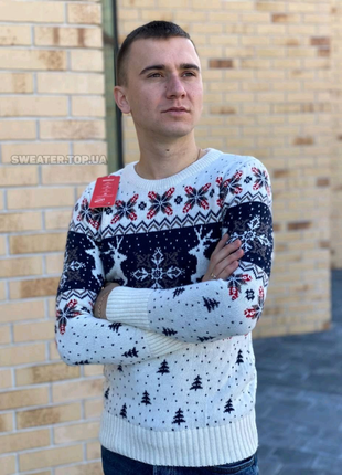 Светр з оленями, светр з оленями, новорічний светр
