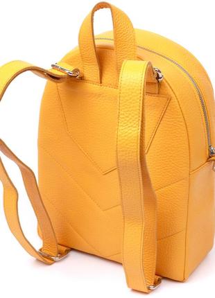 Яркий женский рюкзак из натуральной кожи shvigel 16321 желтый2 фото