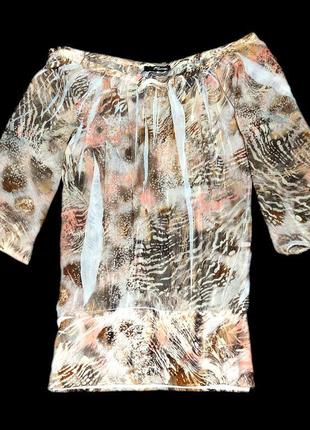 Брендова блуза jane norman made in es стрази абстракція етикетка1 фото