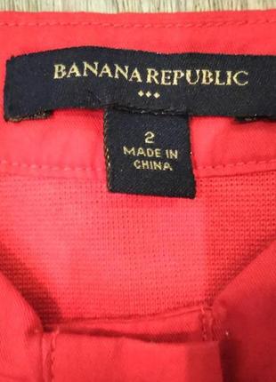 Алый плотный сарафан banana republic на пуговицах спереди и поясо3 фото