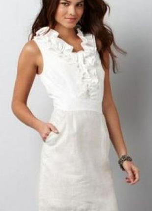 Стильное комбинированное платье-футляр. размер s. верх белый с рю1 фото