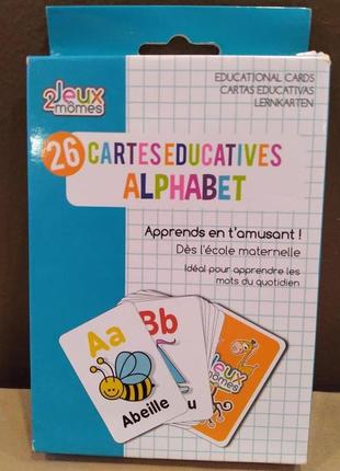 Освітні карти алфавіт 26 шт jeux 2 momes французька мова