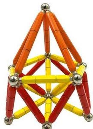 Магнітний конструктор playtive red orange yellow magnetic buildin