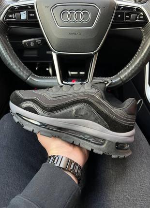 Мужские кроссовки nike air max 97 futura black gray2 фото