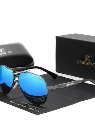 Поляризационные солнцезащитные очки для мужчин и женщин kingseven n7730 gun blue код/артикул 1841 фото