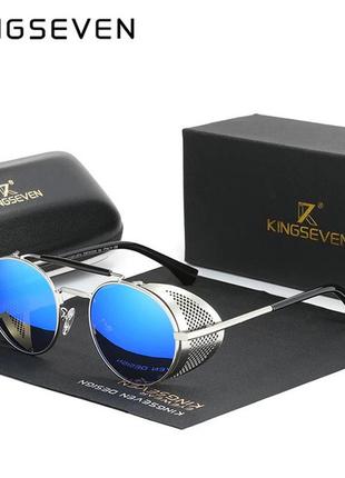 Поляризаційні сонцезахисні окуляри для чоловіків і жінок kingseven n7550 silver blue код/артикул 184