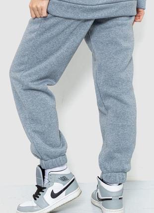 Спорт штани жіночі на флісі, колір сірий, 214r1073 фото