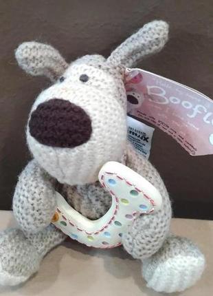 В'язане цуценя boofle з буквою j archies. висота 15 см.5 фото