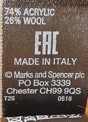 Шерстяной новий шарф от marks & spencer made in italia унисекс6 фото