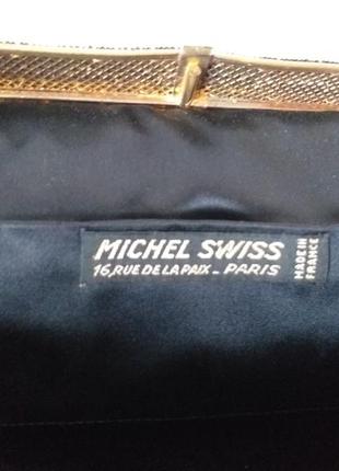 Vintage 1950 michel swiss 16 rue de la paix (france) вечірня сумочка8 фото