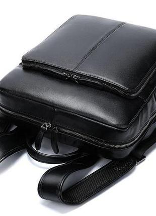 Рюкзак кожаный vintage 14822 черный6 фото