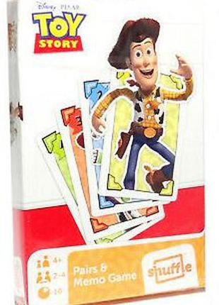 Карткова гра 2 в 1 disney shuffle paris & memo game toy story.