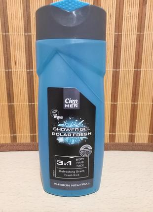 Іспанія та німеччина, vegan чоловічий гель для душу cien men 3 в 1, 300ml