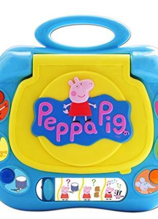 Навчальний дотепний ноутбук свинка пеппа peppa pig. англомовний