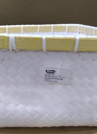 Плетений кошик з бамбуковою окантовкою aquapur для білизни