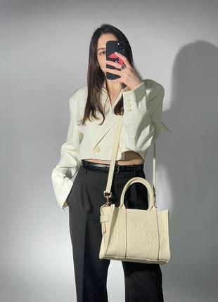 Сумка marc jacobs the tote bag mini cream2 фото