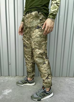 Чоловічі тактичні військові штани terra піксель зелений6 фото