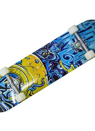 Скейтборд деревяний "graffiti blue" original