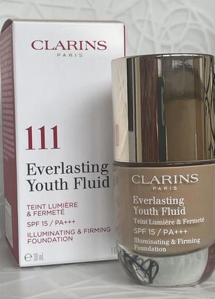 Оригінал! clarins everlasting youth fluid розяснюючий тональний крем spf 15 30 мл5 фото