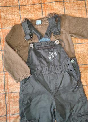 Куртка демисезонная h&amp;m, штанишки-комбинезон и кофточка1 фото