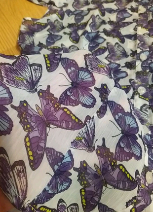 Блуза метелики шифон3 фото